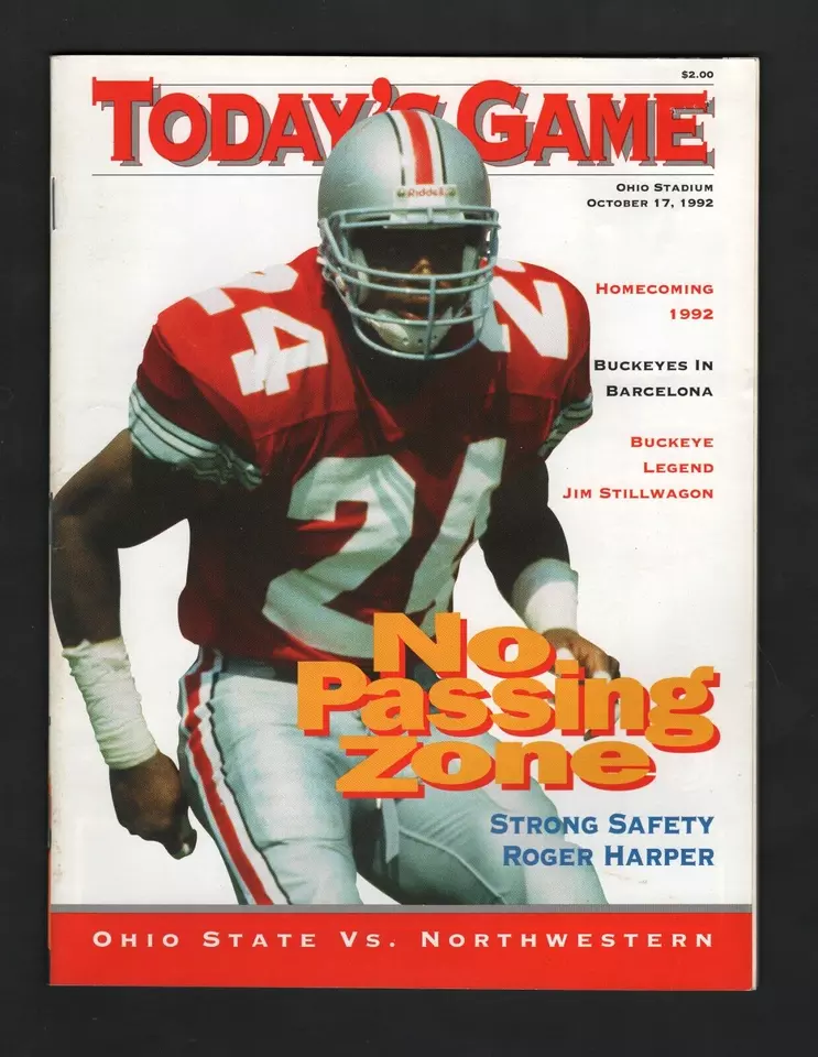 OSU Northwestern 1992 Football Game Program