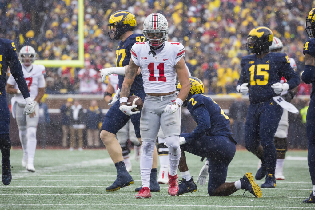 jaxon smith-njigba ohio state vs. michigan 2021